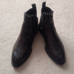 Zara women's snake stud ankle boots 5